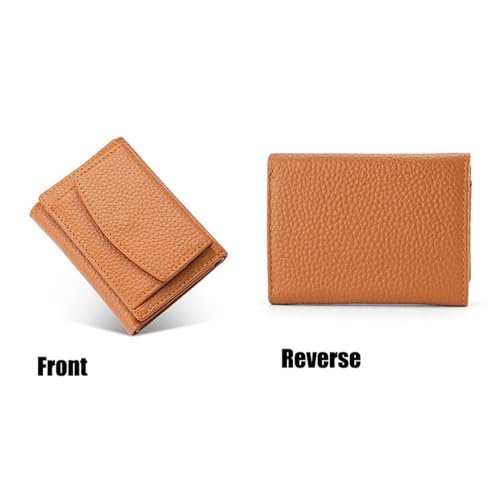 Generic Preliminary Wallet With Coin Pouch,Compact Trifold Mini Pocket Wallet With Cash Slot And Card Holders, Premium Leather Wallet For Women (Brown 1)3