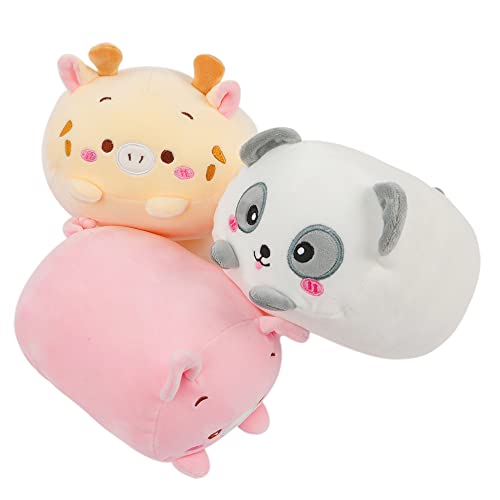 Aixini 8 Inch Plush Toys Set 3Pcs Cute Panda/Deer/Pig Plush Stuffed Animals Packs, Super Soft Cartoon Hugging Toy Gifts For Bedding Kawaii Pillow #TOP21