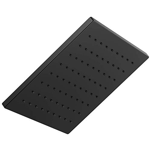 Delta Matte Black Square Rain Shower Head 12 Inch Metal Large Shower Head Rainfall Overhead Rain Showerhead 1.75 GPM Flow Rate Matte Black 52159-BL