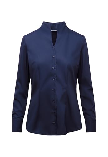 Seidensticker Damen Women Slim Longsleeve Cotton Bluse, Dunkelblau, 42...