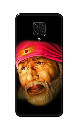 Image of PRINTFIDAA Sai Baba Lord Shiridi Great God Hinduism Religious Hard Back Cover for Poco M2 Pro /Redmi Note 9S Back Cover -(P6) KAT1002