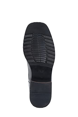 iuv cowboy boots for men wide foot square toe western boots with classic embroidered durable slip on boots