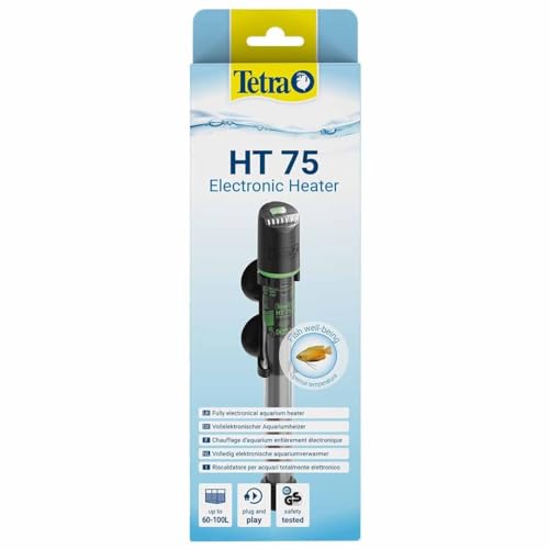 Tetra HT 75 - Potente riscaldatore per acquari Completamente Elettrico con LED di Stato a 3 Livelli per Il Controllo della Temperatura per acquari da 60-100 L