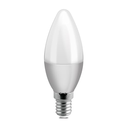 Wipro Garnet 4.5 W E14 Base Frosted Candle LED Bulb | Warm White (2700K) | Pack of 1 | Clear optics for sparkling effect | LED Filament Bulb for Home, office, chandellior, decorative lamp shade