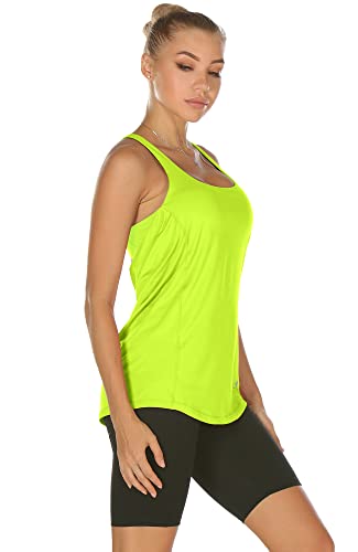 Image of icyzone Women's Open Back Workout Athletic Yoga Tank Tops with Built in Bra