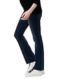Das Jersey-Bauchband und die verstellbare Taille sorgen dafür, dass die Hose vom ersten bis zum neunten Monat perfekt sitzt. Die Umstandsjeans ist ein 5-Pocketmodell mit ausgestellten Hosenbeinen.