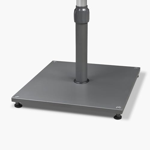 PURPLE LEAF Patio Umbrella Base Stand AT4040 Market Table Weighted Base Outdoor Heavy Duty Square Steel Plate Stand 88 LBS Black