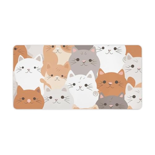 Protector Orange Cats Desk Pad Grande Resistente Agua y Antideslizante miniatura 1