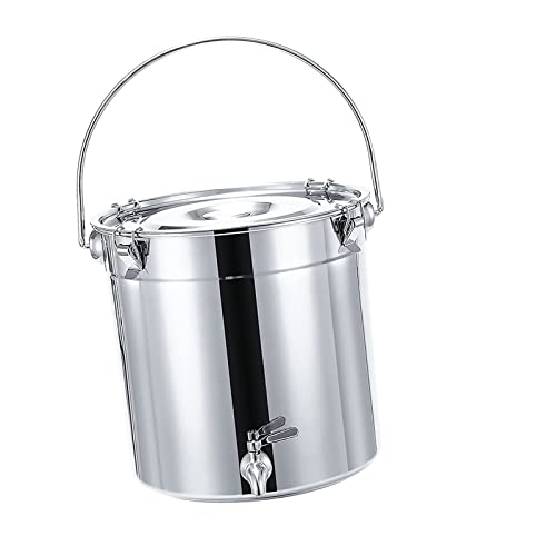 Olla para Sopa - Stock Olla - Olla De Cocina, Cubo De Sopa De Acero Inoxidable 201/cubo Sellado/Cubo De Transporte, Tanque De Vino con Grifo, Olla De Almacenamiento (Size : 7L)