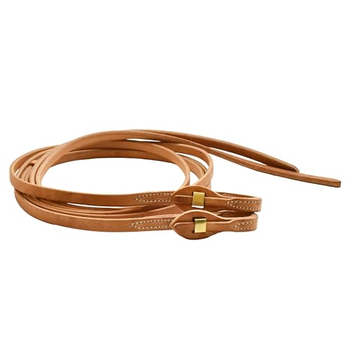 AJ Tack Harness Leather Quick Change Split Reins - 5/8in x 8ft