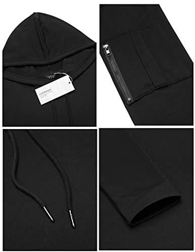 Coofandy Men Athletic Hoodies Slim Fit Designer Sweatshirts With Zipper Pockets #TOP4