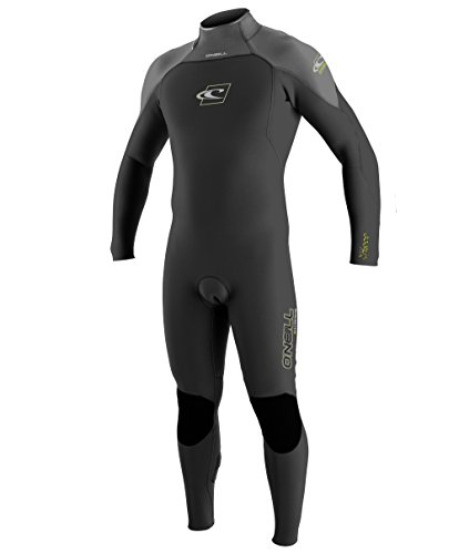 O'Neill Wetsuits Men's Gooru 3/2mm Z.E.N. Zip Full Suit, Black/Graphite/Lime, Small