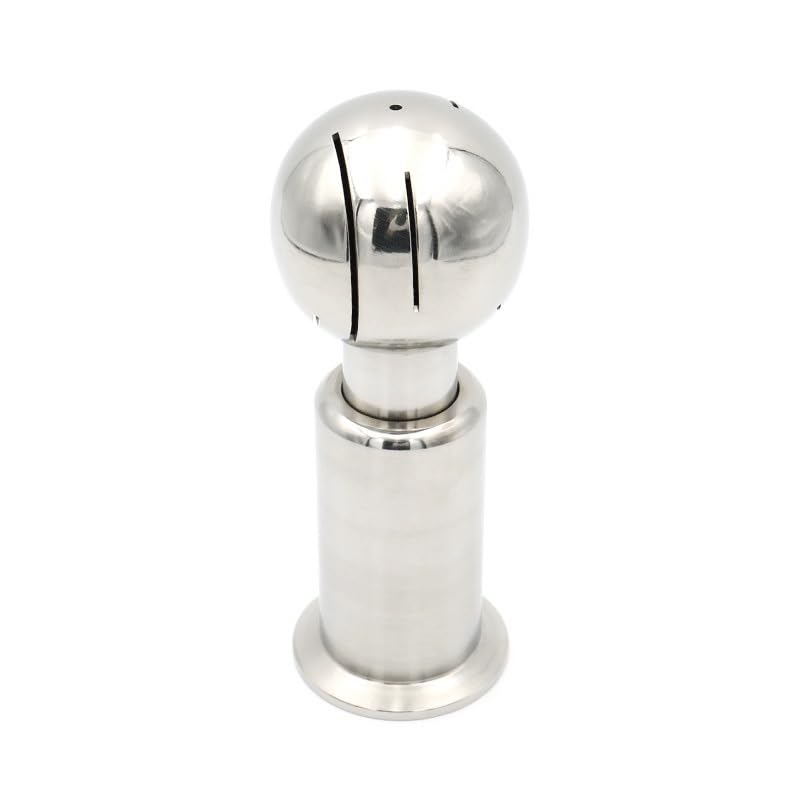 Rotary Spray Cleaning Ball 304 Stainless Steel Rotary Spray Ball Tri Clamp 1-2 in 360 Degree Coverage CIP Fitting(2 in)