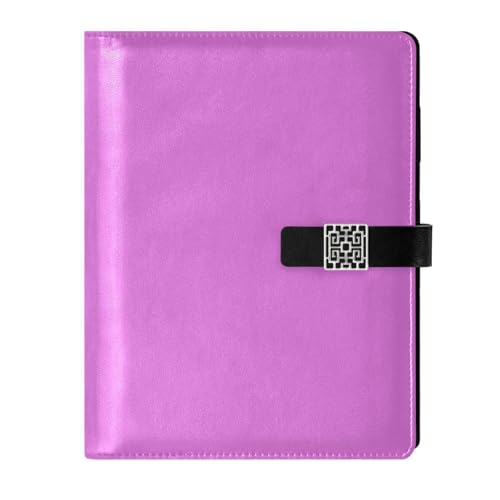 Carnet de notes ligné rose en cuir étanche pour le bureau 16,7x9,2 cm