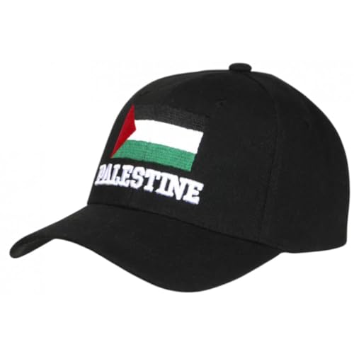 Nyls Création Casquette Palestine Noire Drapeau Palestinien Rouge Blanc Vert - Taille Unique - Noir