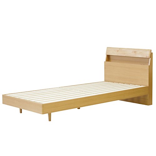 シングルベッドフレーム 木製 4段階高さ調節カントリー調木製ベッド シングル【FLOOR】フロア