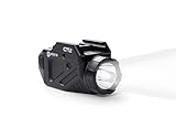 Viridian New CTL+ Pistol Light, 1110 Lumen, Universal Rail Mounted Tactical Weapon Flashlight, Rechargable, Instant-On, Black