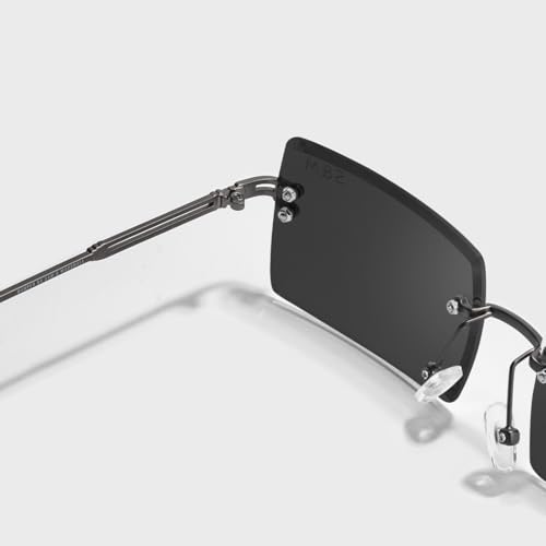Image of SAM AND MARSHALL HARPER Eyeglass I Light Weight Frames I Rectangle Shape I Sheet Metal Frames I Prescription Friendly I Men & Women