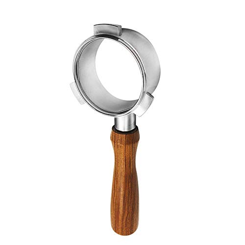 Porta-filtros sem fundo Blusea Coffee, suporte de filtro de máquina de café de aço inoxidável, alça