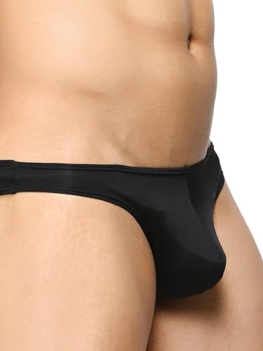 Image of BASIICS by La Intimo Solid Semi-Seamless Featherlight Brief for Men Innerwear | Antimicrobial Underwear for Men