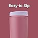 Owala SmoothSip Slider Insulated Stainless Steel Coffee Tumbler, Reusable Iced Coffee Cup, Hot Coffee Travel Mug, BPA Free 20 oz, Purple/Pink (Crochet Queen)