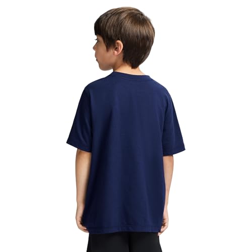 Image of Messi Boys' Lifestyle Short Sleeve T-Shirt, Slim-fit Graphic Tee, Cotton Blend Fabric