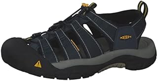 KEEN Men's Newport H2 Closed Toe Water Sandals, Navy/Medium Grey, 12