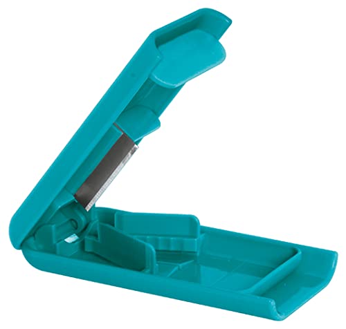 Coupe médicament : pilules et comprimés ● Coupe les petits et gros cachets ● Cutter avec espace de stockage et de division des comprimés ● Pas besoin de force