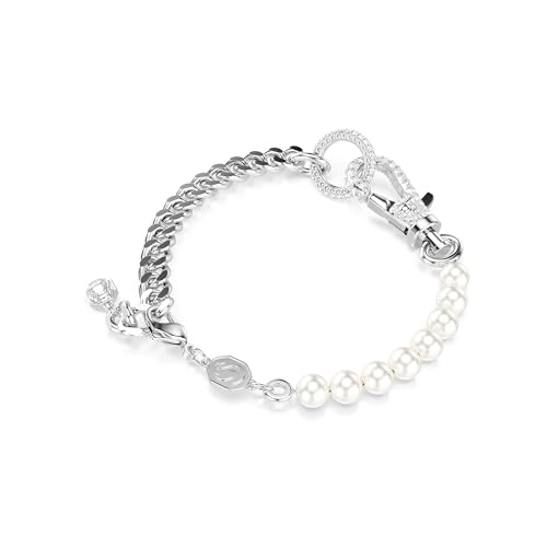 Swarovski Dextera Bracelet, Pavé, Crystal Pearl, Clear, Rhodium Finished4