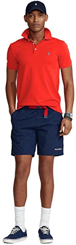 Image of Polo Ralph Lauren Men Custom Fit Mesh Pony Logo Shirt (XXL, AfricanRed)