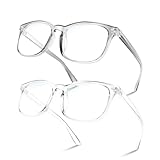 Blue Light Glasses for Woman,Blue Blockers Glasses for Men,Gaming Glasses for Men,Glasses Frames for Women,Fake Glasses,Computer Glasses for Eye Strain Monturas de Lentes Para Mujer(Transparent+Grey)