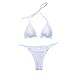 Badeanzug Bikini mit Kettengurt Badeanzug Set Bademode Sport Bikini Set Damen Neckholder Slide Bikinis Damen Push Up Bikini Sets Wrap Bikinis Triangel Top Side Tie Zweiteiliges Strandmode Swimsuit