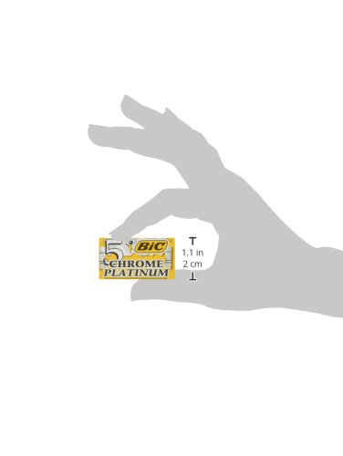 BIC Chrome Platinum Double Edge Safety Razor Disposable Single Blades (100 Pack)
