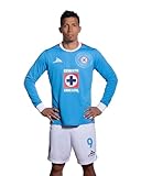 Pirma Cruz Azul 2024-2025 Home Jersey - Official Men's Longsleeve Jersey (US, Alpha, Large, Regular, Regular, Blue)