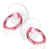 Ymapinc 4 Piezas De Anillo De Dedo Para Teléfono Celular Transparente Con Diamantes De Imitación, Soporte Para Anillo De Teléfono, Soporte De Agarre Con Rotación De 360° Compatible Con Teléfonos Y