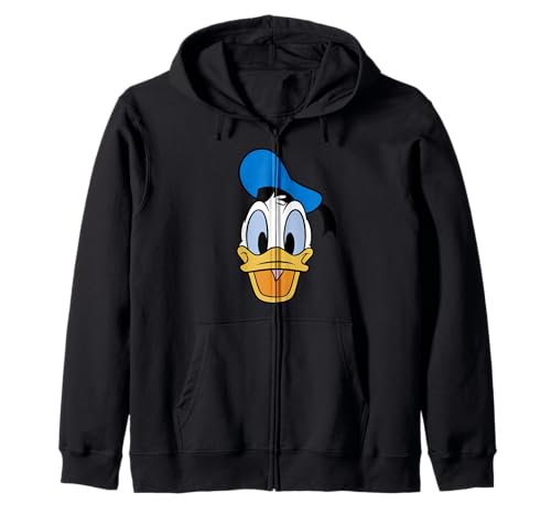 Image of Disney Mickey & Friends Donald Big Face Zip Hoodie