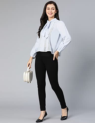 Image of oxolloxo Alpha White Laced up & tie-Knotted Women Cotton top