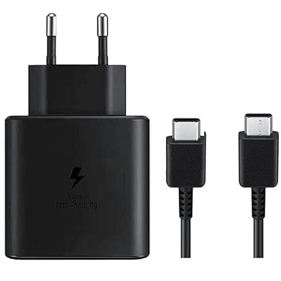Image of THE BATTERY STORE Original 45W Power Adapter with Type C to C Cable, Compatible with Samsng Smarthphone, Black (BB31)