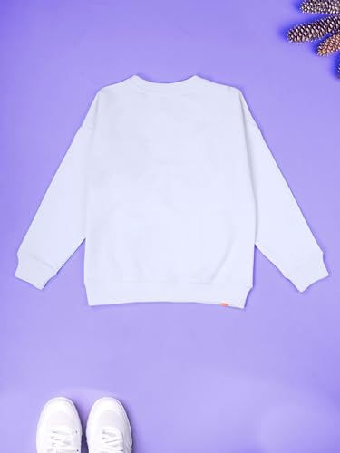 Image of KiddoPanti Boys Solid Round Neck Full Sleeve Fleece Sweatshirt | 60% Cotton 40% Polyester | Soft Warm Winter Pullover | Ribbed Cuffs & Hem | Casual Winter Sweatshirt for Kids