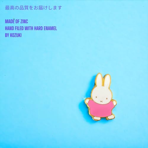 Image of Enamel Bunny Pin - Cute Rabbit Brooch for Women & Girls - Lapel Clip Animal Pins