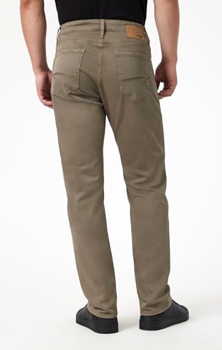 Mavi Men's Zach Mid Rise Straight Leg Pants, Olive Casual Twill, 35x343