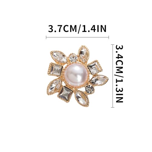 Image of Unique Sparkling Shawl Brooch Pins for Women - Personalized Stylish Pattern Design Jewelry Brooch for Sweaters Accessory for Women's Cardigan & Party Outfits