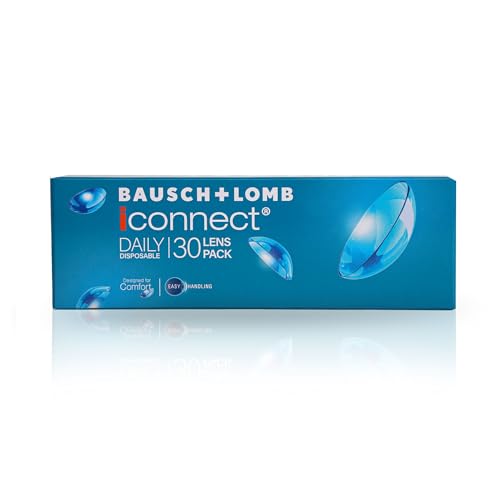 Image of Bausch & Lomb Iconnect Daily Contact Lens - Spherical | Daily Disposable | Hydrogel Material | (-5.25, Pack of 30)