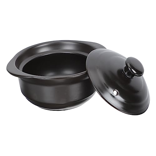 Garneck Olla De Barro Cerámica 15L Cazuela China Con Tapa Ideal Para Estofados y Sopas Caseras - Perfecta Para Cocinar Pollo y Otras Recetas Tradicionales