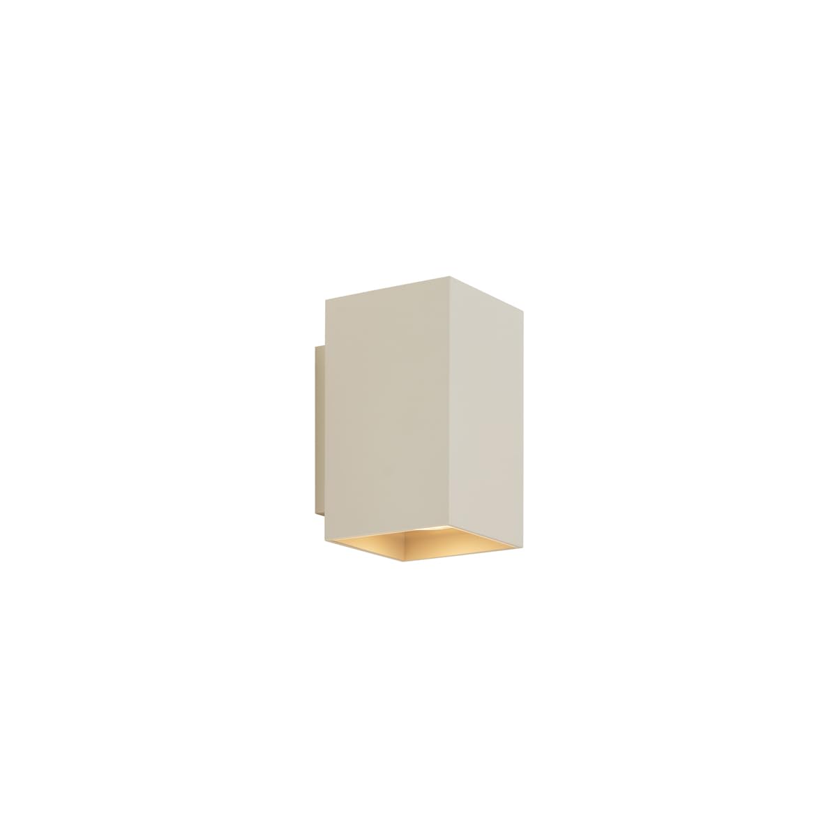Qazqa Cream Modern Up And Down Light, Wall Light - Sandy - Beige, Rectangle, Max. 10W, Gu10, 2-Way, 10Cm, Hall Way And Living Room