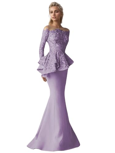 Mermaid/Trumpet Elegant Mother of The Bride Dress Wedding Guest Dress Satin Scoop Neck Floor Length Appliques 2024