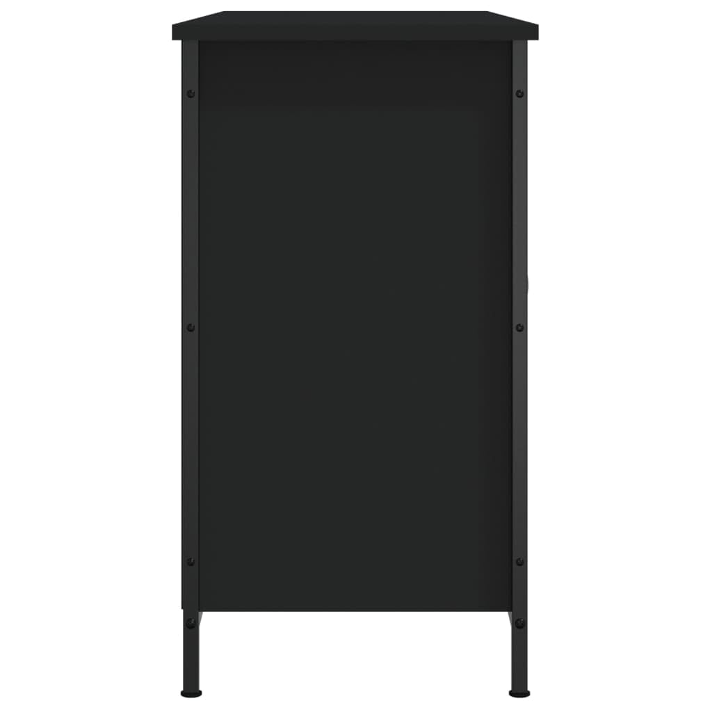 vidaXL Mobile Porta TV Nero 100x35x65 cm in Legno Multistrato, Supporto TV, Supporto per unità multimediali, Mobile con Luce LED, mobiletto HiFi