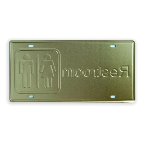 Image of inchREstroom Signage inch Vintage Retro Metal Signs - License Wall Plate, Car Tag - Ideal for Cafe, Restaurant, Shop, Home, Hotel, Club, Office, Living Area - Design Plaque