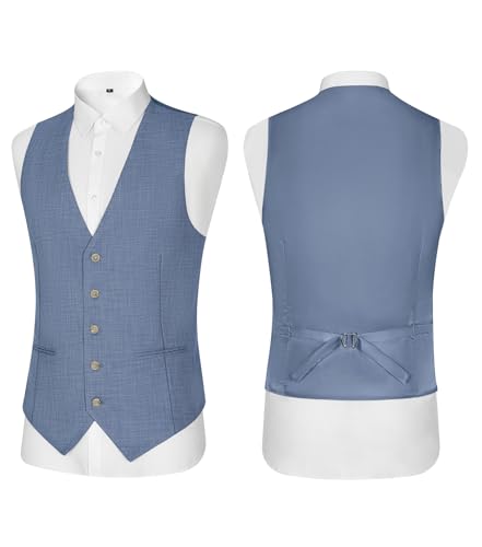 Men's 3 Piece Slim Fit Suit Set 2 Button Dress Suits Formal Tuxedo Blazer Jacket Vest Pants Set3