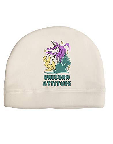 TOOLOUD Unicorn Attitude Child Fleece Beanie Cap Hat White